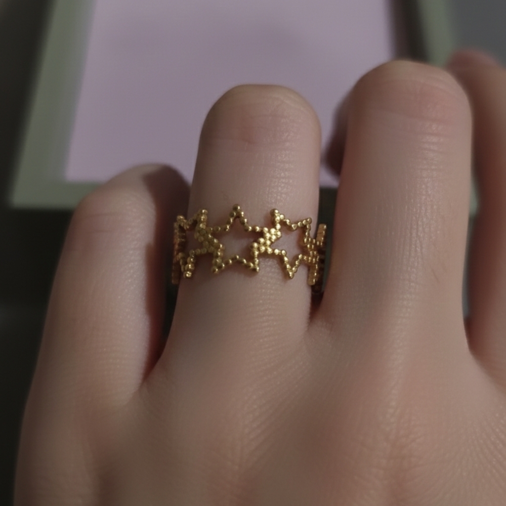 Stainless Steel Star Ring